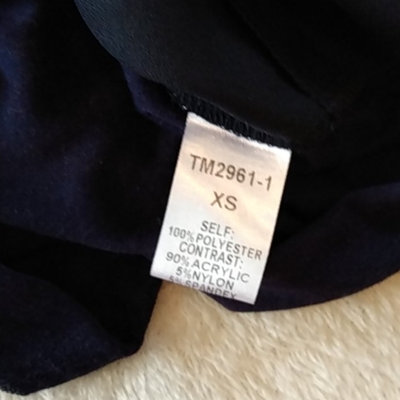 Thml Mixed Media Navy & Cream Panel Blouse NWT - Picture 11 of 11